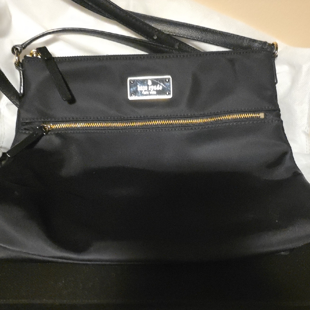 Kate Spade Black Crossbody Bag with Gold Accents